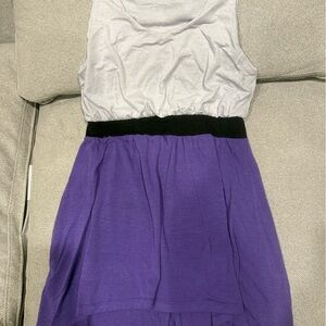 Elegant Purple and Gray Women's Dress